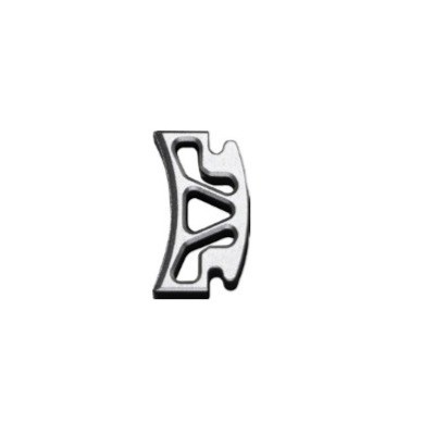 Pestaña media curva plateada Bul