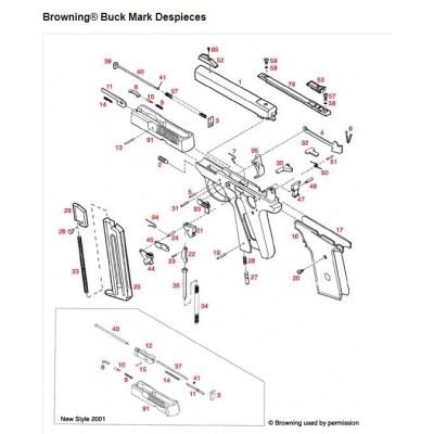 Arandela nº 58 pistola cal. 22 Buck Mark BROWNING