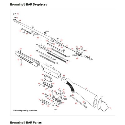 Pieza nº 27 rifle BAR I BROWNING