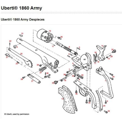 Muelle real rev. Colt Police y Pocket avancarga UBERTI