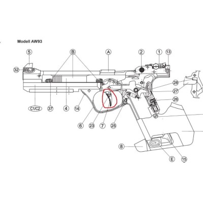 Disparador pistola AW93 FEINWERKBAU