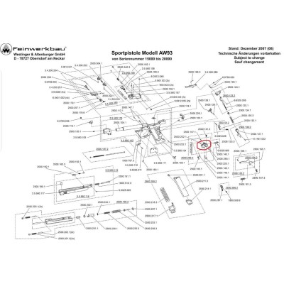 Soporte disparador pistola AW93 FEINWERKBAU