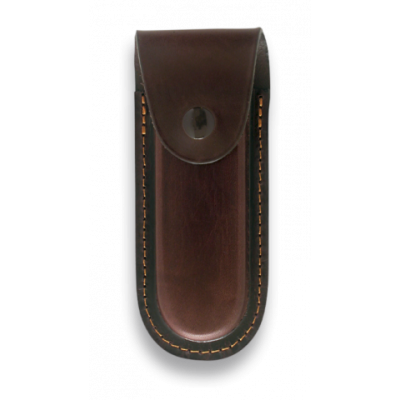 Funda grande cuero marron 13 cm Albainox