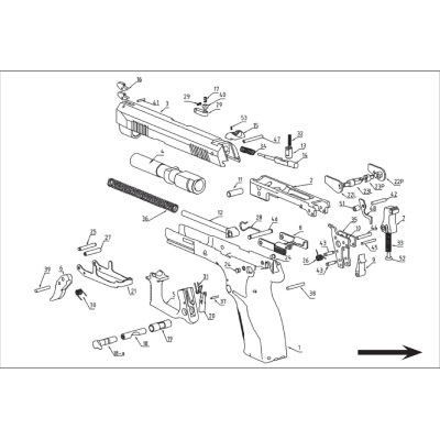 Guia muelle metalica pistola K-100 GRAND POWER