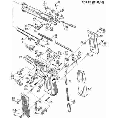 Martillo aligerado Beretta 92-96-98