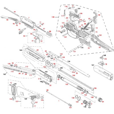 Reductor plastico tubo escopeta M1 BENELLI