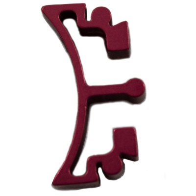 Pestaña media curva roja Infinity