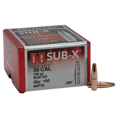 punta 30 190gr SUB-X Hornady