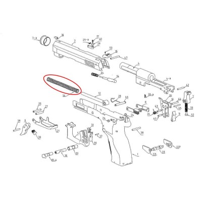 Muelle guía Grand Power T10/T12/T910 Eemann Tech