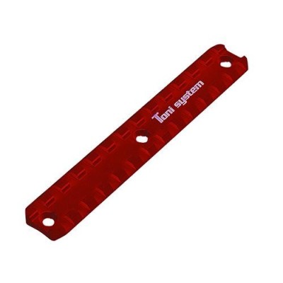 Carril picatinny aluminio rojo 135mm TONI SYSTEM