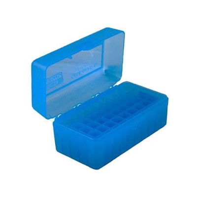 Caja portamunición azul Cal. 17 a 222 (50 cart.) MTM