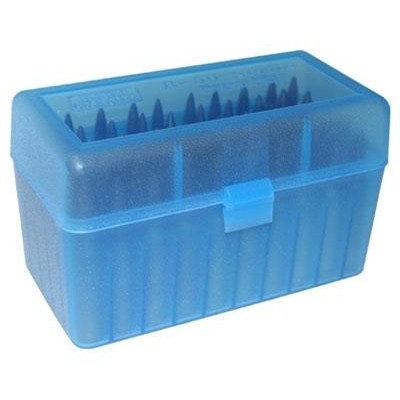 Caja portamunición azul Cal. Magnum (50 cart.) MTM