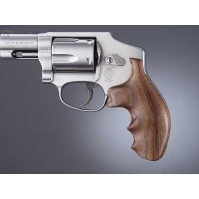 Cacha madera revólver SW armazón J redondo dedos marcados HOGUE