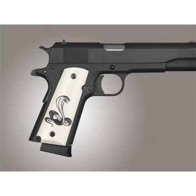 Cacha polímero blanca cobra pistola 1911 HOGUE